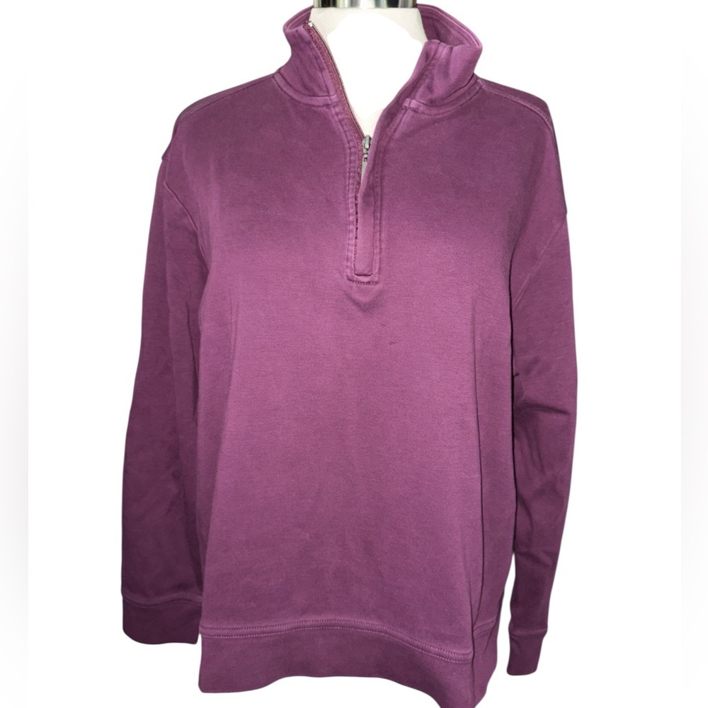 Tommy Bahama pullover shirt long sleeves 1/4 zip to high neckline Size Medium